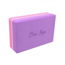 Блок для йоги "Devi Yoga", фиолетово-розовый