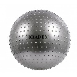 BRADEX. Мяч для фитнеса, массажный «ФИТБОЛ-65 ПЛЮС», серый.