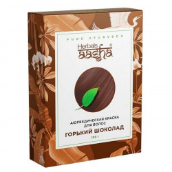 Aasha Herbals. Аюрведическая краска для волос Горький шоколад, 100 г