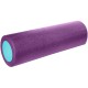 Ролик для йоги полнотелый (фиолетовый/голубой) 45х15 см
