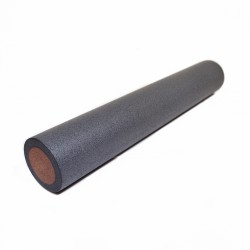 Ролик для йоги полнотелый (черный/коричневый) 90х15 см