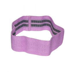 Эспандер фитнес-резинка тканевая, фиолетовый, M, 38 см