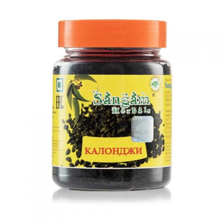 Sangam Herbals. Калонджи (чёрный тмин) семена, 80 г