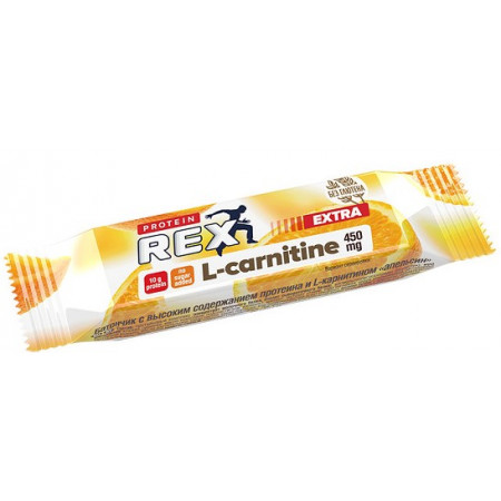 Protein Rex. Батончик с высоким содержанием протеина и L-карнитином "Апельсин", 40 гр