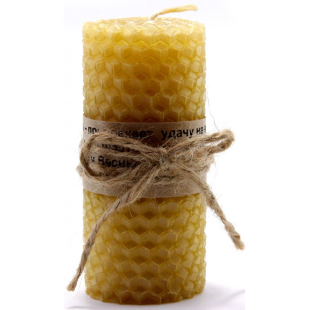 Свеча из пчелиного воска "Лимон", высота 8 см
