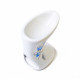 Аромалампа "Форум" белая с цветами сакуры, 13 см - 10 см- 6 см, керамика