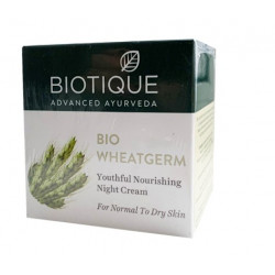 Biotique. Крем для лица ночной с зародышами пшеницы укрепляющий для нормальной и сухой кожи, 50 гр