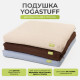 Подушка для медитации и сидения Yogastuff. Лен, гречиха. 60x60x6 см. Серая.