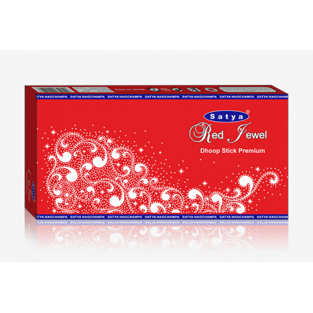 Благовония безосновные Satya Red Jewel Dhoop Stick Premium, 20 штук