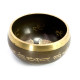 Чаша поющая SNO-04-2 с золотыми резными символами 5 металлов вес 401--600г Целительная Индия