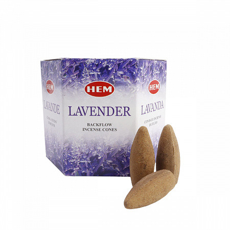 Благовония HEM стелющийся дым (конус) Lavender, 40 шт