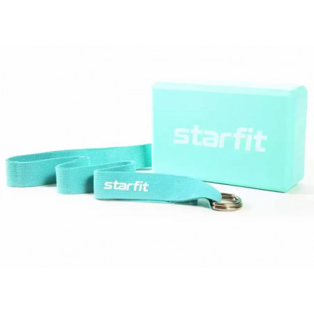 Набор для йоги Starfit, блок и ремень