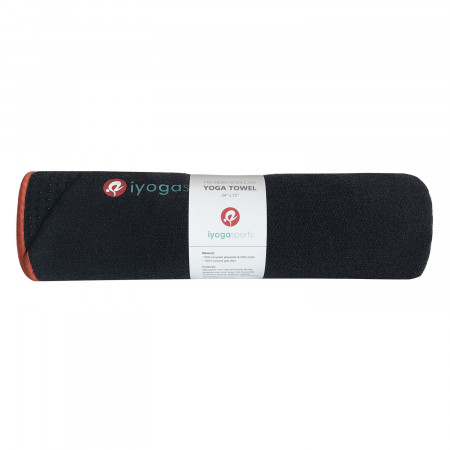 Полотенце для йоги iyogasports 183x61 см, черный