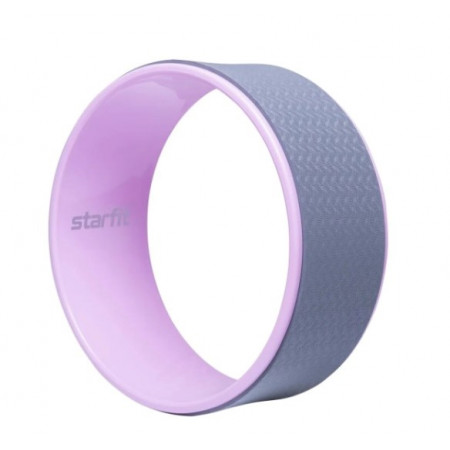 Колесо для йоги Starfit 12.5х32 см, розово-серый