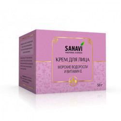 Sanavi. Крем для лица, морские водоросли и витамин Е, 50 г