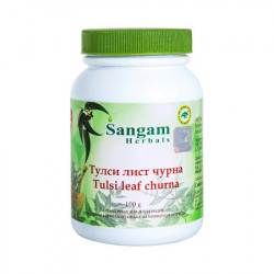 Sangam Herbals. Тулси лист чурна, 100 гр	