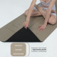 Коврик для йоги "Yogastuff Non Slip" 185х68х0.5 см, графит, с разметкой "чай с молоком", ультранескользящий PU и каучук