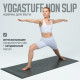 Коврик для йоги "Yogastuff Non Slip" 185х68х0.5 см, графит, с разметкой "Лотос", ультранескользящий PU и каучук