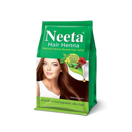 Neeta Hair Henna. Краска на основе хны, цвет коричневый натуральный