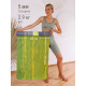 Коврик для йоги Yogastuff Frosted Professional, 183х68х0.55 см, Rainbow hits green and white
