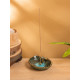 Подставка под благовония «Раковина с жемчужиной», 9-10.5-2 см, керамика, зелёная