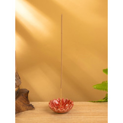 Подставка под благовония «Лотос», 6.5-6.5-2 см, керамика, красная