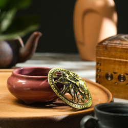 Курильница для благовоний, подставка для конусов «Чароит», 9.5-7 см, керамика, сиреневая