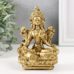 Нэцкэ фигурка «Парвати», полистоун, под бронзу, 12.5х8.5х6.7 см