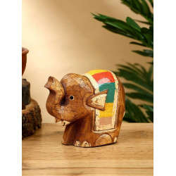 Сувенир «Слонёнок», 11х5х9 см, дерево, бежевый