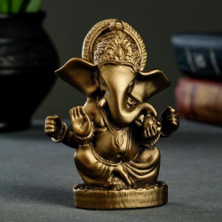 Фигурка «Ганеша», 10 см, под бронзу, мраморная крошка