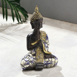 Фигурка полистоун «Будда ладони», мозаика, 15х8х21 см