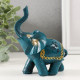 Фигурка полистоун «Синий слон с золотым узором на попоне», 13х5х11 см, МИКС