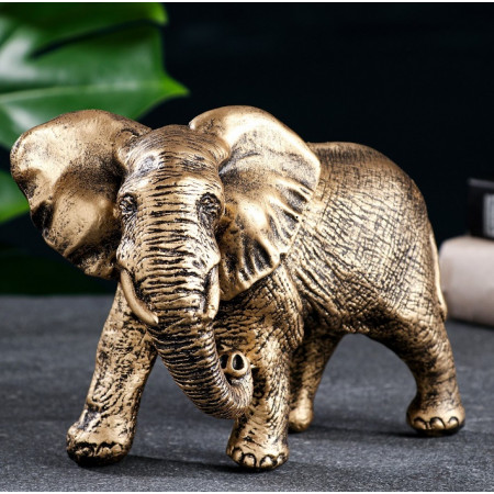 Фигурка полистоун &laquo;Слон африканский&raquo;, бронза, 18х9х13 см