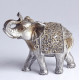 Фигурка Слон Хобот Вверх 13х11х6 см серебро и золото полистоун