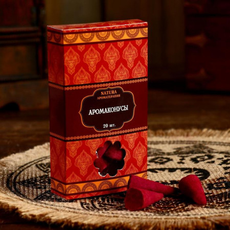 Благовония Natura, 20 конусов с подставкой, Ваниль