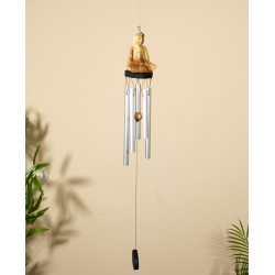 Музыка ветра «Будда», 9х7х70 см, дерево, алюминий