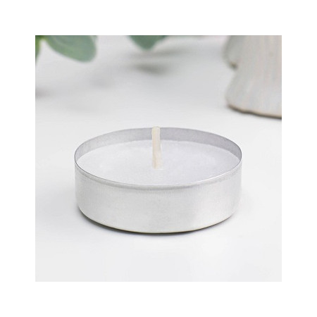 Свеча чайная классическая белая, парафин