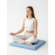 Подушка для медитации и сидения 60х60 см, х/б, голубая