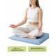 Подушка для медитации и сидения 60х60 см, х/б, голубая