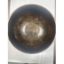 Чаша поющая Etching, Непал, ручная ковка, с мантрой 15.5х8 см. 700 г.