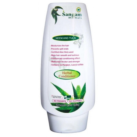 Sangam Herbals. Кондиционер для волос травяной "Ниим и Тулси", 200 мл