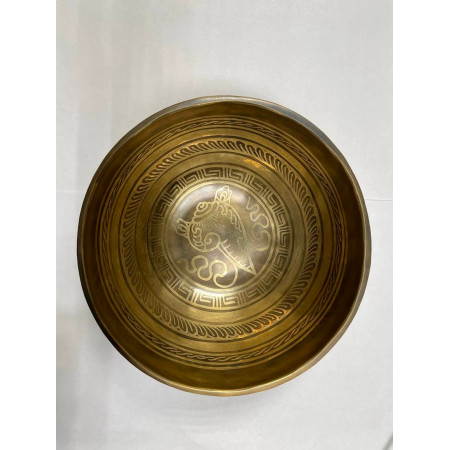 Чаша кованая поющая Etching Carving, Непал, 17 см, 900 г