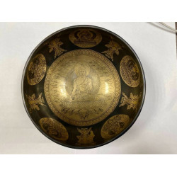 Кованая чаша Oxydized Carving  19см, 900 гр