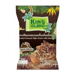Кокосовое чипсы KING ISLAND с шоколадом, 40 гр.