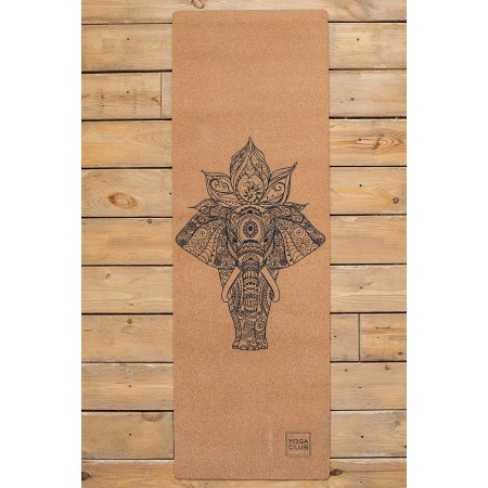 Пробковый коврик для йоги Yoga Club 183х61х0.3 см, Elephant 