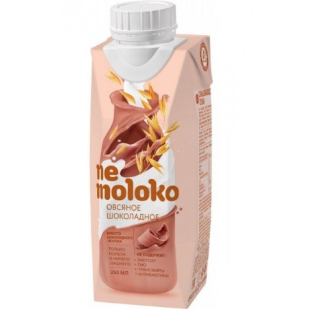 Nemoloko. Напиток овсяный шоколадный обогащённый кальцием и витамином В2, 250 мл