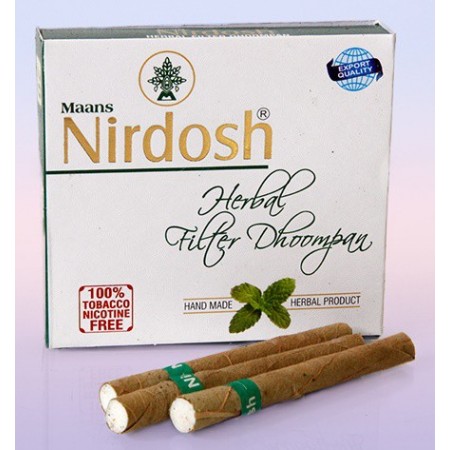 Nirdosh. 20 палочек без табака, с фильтром, Индия