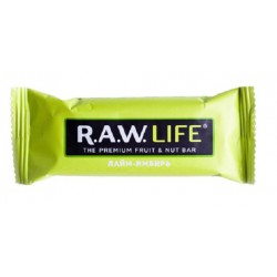 R.A.W. LIFE батончик орехово-фруктовый Лайм Имбирь, 47 гр.