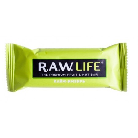R.A.W. LIFE батончик орехово-фруктовый Лайм - Имбирь, 47 г