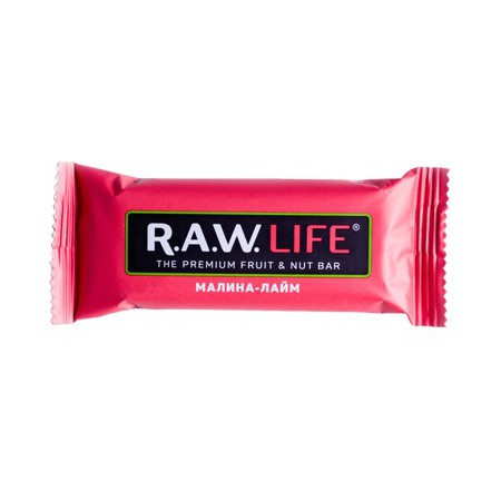 R.A.W. LIFE батончик орехово-фруктовый Малина - Лайм, 47 г